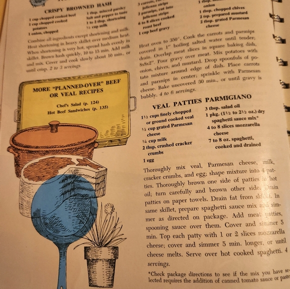VTG Hard Cover Coil Bound Betty Crocker's Dinner in a Dish CookBook Illustrated - Picture 6 of 7